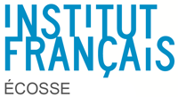 The words Institut francais in blue capital letters with the word Ecosee in upper and lower case underneath